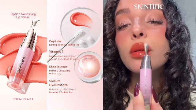 Amazon.com : SKINTIFIC Peptide Brightening Lip Serum, Hydrating